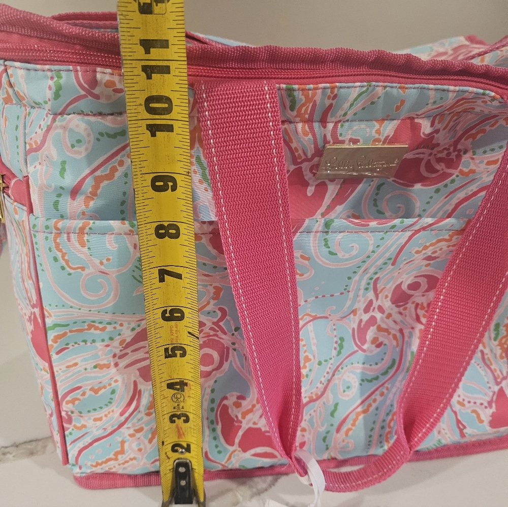 Lilly Pulitzer Pink and Aqua Tote Bag - Picture 2 of 6